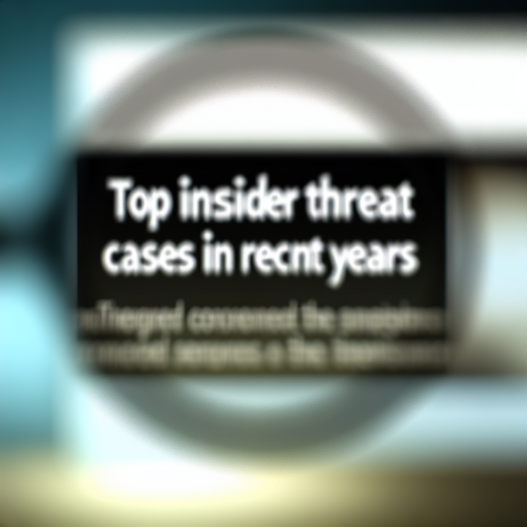 Top Insider Threat Cases in Recent Years